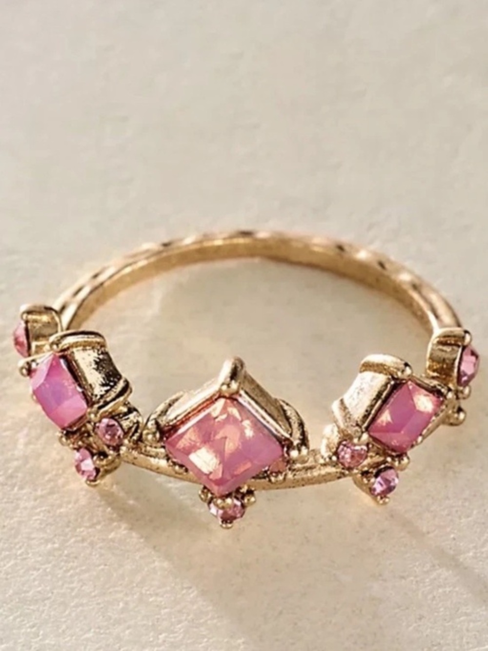 Free People NWT Ring - Pink Size 7 Gemstone